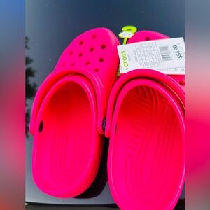 CROCS Kids Neon Pink Sandals